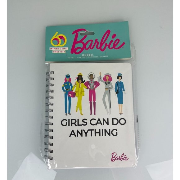 2016 New Sealed Barbie Journal Writing Notebook Girls Can Do Anything Spiral - Picture 2 of 9